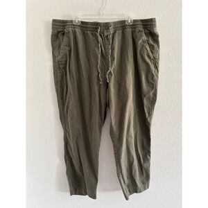 Gap Pants Womens 2XL Green Pull On Cotton‎ Blend Preppy Career Travel Coastal